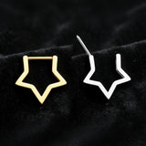 Implant Grade Titanium Golden Basic Hollow Star Clicker Hoop Ring