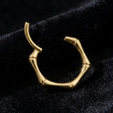 Implant Grade Titanium Golden Bones Clicker Hoop Ring