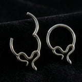 Implant Grade Titanium Slithering Snake Clicker Hoop Ring