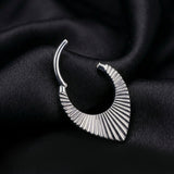 Implant Grade Titanium Ray Chevron Teardrop Clicker Hoop Ring