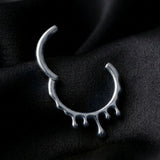 Implant Grade Titanium Dripping Ooze Clicker Hoop Ring
