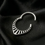 Implant Grade Titanium Grand Tiara Teardrop Clicker Hoop Ring