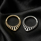 Implant Grade Titanium Grand Tiara Teardrop Clicker Hoop Ring