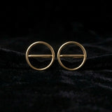 A Pair of Implant Grade Titanium Golden Basic Hoop Nipple Clicker