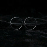A Pair of Implant Grade Titanium Black PVD Basic Hoop Nipple Clicker