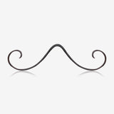 Rollie Fingers Mustache Organic Horn Septum Bar-Black