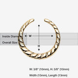Detail View 1 of Golden Sailor Rope Steel Septum Retainer
