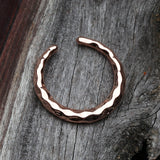 Detail View 2 of Rose Gold Aelia Faceted Steel Pincher Septum Ring