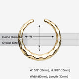 Detail View 1 of Golden Classic Faceted Steel Septum Retainer