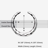 Detail View 1 of Classic Faceted Steel Septum Retainer