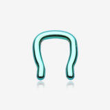 Blackline Steel Septum Ring-Green