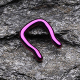 Detail View 1 of Blackline Steel Septum Ring-Purple