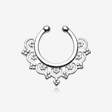 Celestial Filigree Fake Septum Clip-On Ring