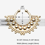 Detail View 1 of Golden Divine Filigree Fake Septum Clip-On Ring-Gold
