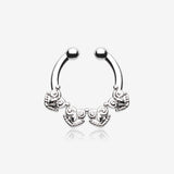 Tribal Tetra Fake Septum Clip-On Ring