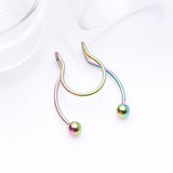 Detail View 1 of Colorline Clip On Non-Piercing Fake Horseshoe Hoop Ring