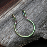 Detail View 2 of Colorline Simple Loop Steel Non-Piercing Fake Septum Ring