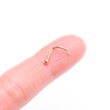 Detail View 2 of Implant Grade Titanium Golden Ball Top Nose Screw Ring