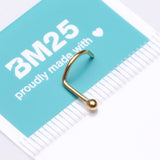 Detail View 3 of Implant Grade Titanium Golden Ball Top Nose Screw Ring