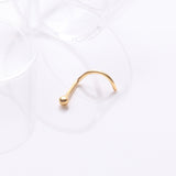 Detail View 1 of Implant Grade Titanium Golden Ball Top Nose Screw Ring