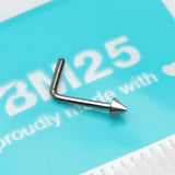 Detail View 2 of Implant Grade Titanium Spike Cone Top L-Shaped Nose Ring