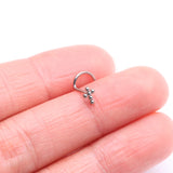 Detail View 2 of Implant Grade Titanium Beaded Cross Top Nose Screw Ring