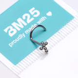 Detail View 3 of Implant Grade Titanium Beaded Cross Top Nose Screw Ring