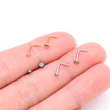 Detail View 3 of Implant Grade Titanium Blackline Circle Icon L-Shaped Nose Ring
