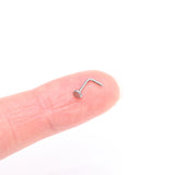 Detail View 2 of Implant Grade Titanium Circle Icon L-Shaped Nose Ring