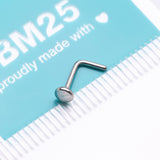 Detail View 4 of Implant Grade Titanium Circle Icon L-Shaped Nose Ring