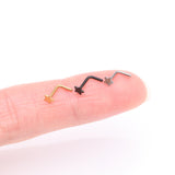 Detail View 3 of Implant Grade Titanium Golden Star Icon L-Shaped Nose Ring