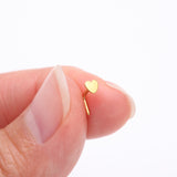 Detail View 2 of Implant Grade Titanium Golden Heart Icon L-Shaped Nose Ring