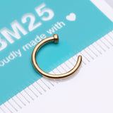 Detail View 4 of Implant Grade Titanium PVD Golden Basic Nose Hoop Ring