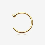 Implant Grade Titanium PVD Golden Basic Nose Hoop Ring