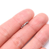 Detail View 2 of Implant Grade Titanium Pyramid Sparkle Studded Geometric Seamless Clicker Hoop Ring-Clear Gem