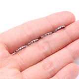 Detail View 3 of Implant Grade Titanium Pyramid Sparkle Studded Geometric Seamless Clicker Hoop Ring-Pink