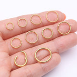 Detail View 2 of Implant Grade Titanium PVD Golden Basic Seamless Hinged Clicker Hoop Ring