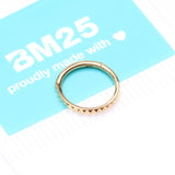 Detail View 4 of Pure24K Implant Grade Titanium Pyramid Studded Geometric Seamless Clicker Hoop Ring