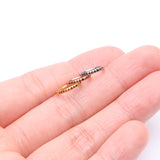 Detail View 3 of Implant Grade Titanium Pyramid Studded Geometric Seamless Clicker Hoop Ring
