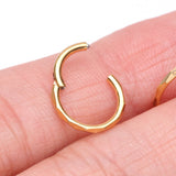 Detail View 3 of Implant Grade Titanium Golden Diamond Cut Faceted Seamless Clicker Hoop Ring
