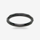 Implant Grade Titanium Blackline Diamond Cut Faceted Seamless Clicker Hoop Ring