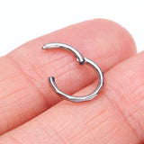Detail View 3 of Implant Grade Titanium Diamond Cut Faceted Seamless Clicker Hoop Ring