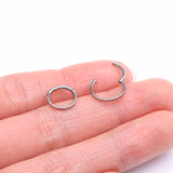 Detail View 2 of Implant Grade Titanium Rigid Rectangle Faceted Clicker Hoop Ring