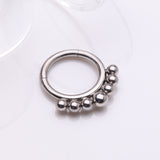 Detail View 1 of Implant Grade Titanium Bali Beads Clicker Hoop Ring