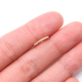 Detail View 2 of Pure24K Implant Grade Titanium Brilliant Sparkle Opal Lined Seamless Clicker Hoop Ring-White Opal