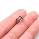 Detail View 2 of Implant Grade Titanium Triple Row Hoops Steel Seamless Clicker Hoop Ring