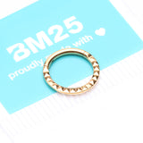 Detail View 4 of Implant Grade Titanium Golden Pyramid Front Geometric Seamless Clicker Hoop Ring