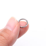 Detail View 2 of Implant Grade Titanium Pyramid Front Geometric Seamless Clicker Hoop Ring