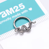 Detail View 3 of Implant Grade Titanium Snake Swiggle Clicker Hoop Ring