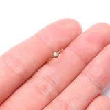 Detail View 3 of Pure24K Implant Grade Titanium Gem Ball CBR Style Seamless Clicker Hoop Ring-Clear Gem